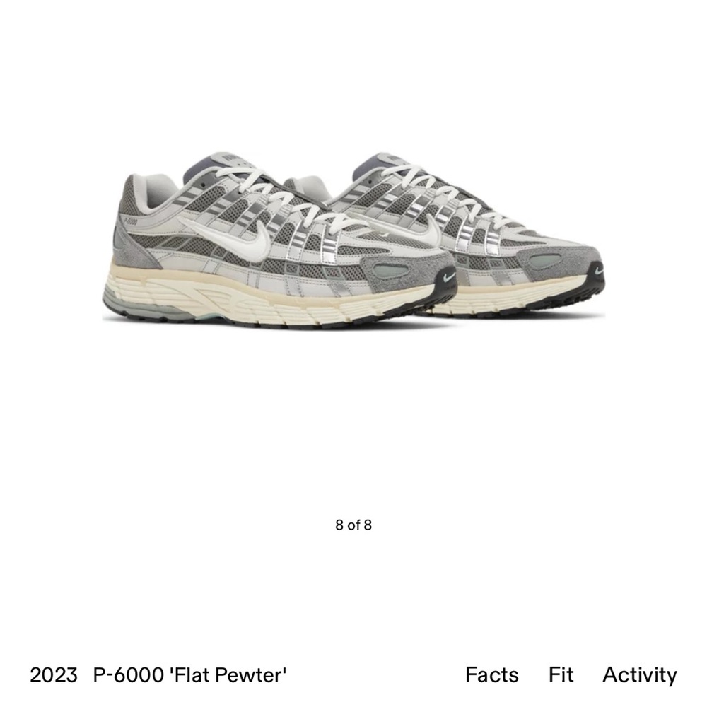 Nike P-6000 flat grey. W 8